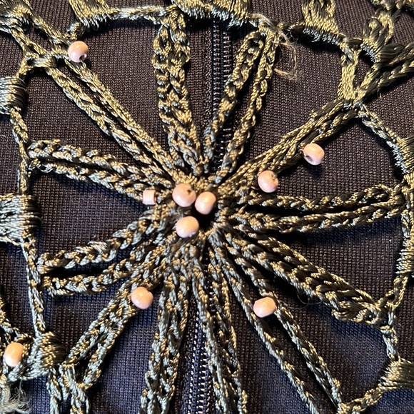 Bebe army green Crochet Halter Top, vintage in EUC. - Picture 10 of 16